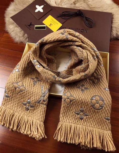 louis vuitton logomania scarf replica|louis vuitton checkered scarf.